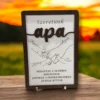 Apa és gyermekei fa asztali dísz