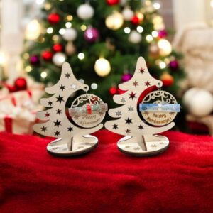 Karácsonyfa pénztartó dísszel