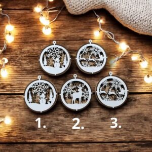 3D hatású Karácsonyfa díszek