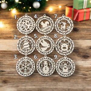 Kerek alakú Karácsonyfadíszek