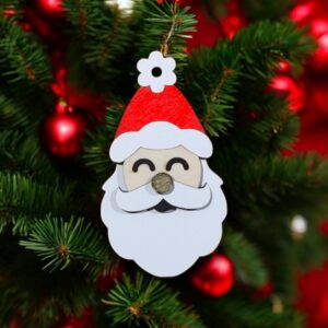 Mikulás fej karácsonyfadísz