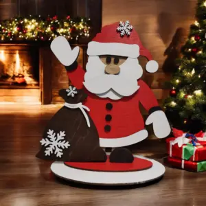 Talpas álló mikulás dekoráció