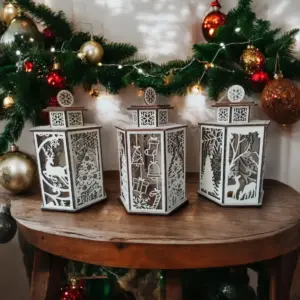 Karácsonyi hangulatú lámpás