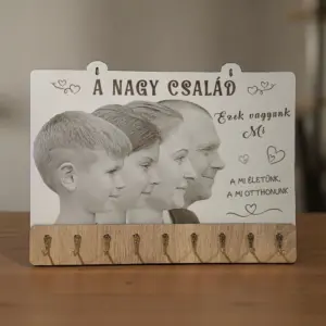 Családi fotós kulcstartó